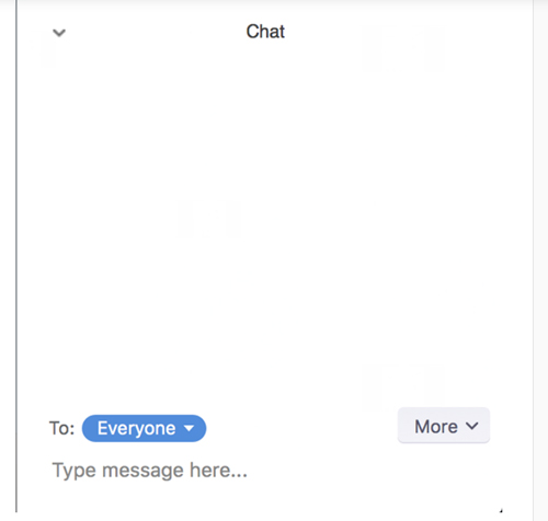 ۳. ارسال چت خصوصی در زوم zoom