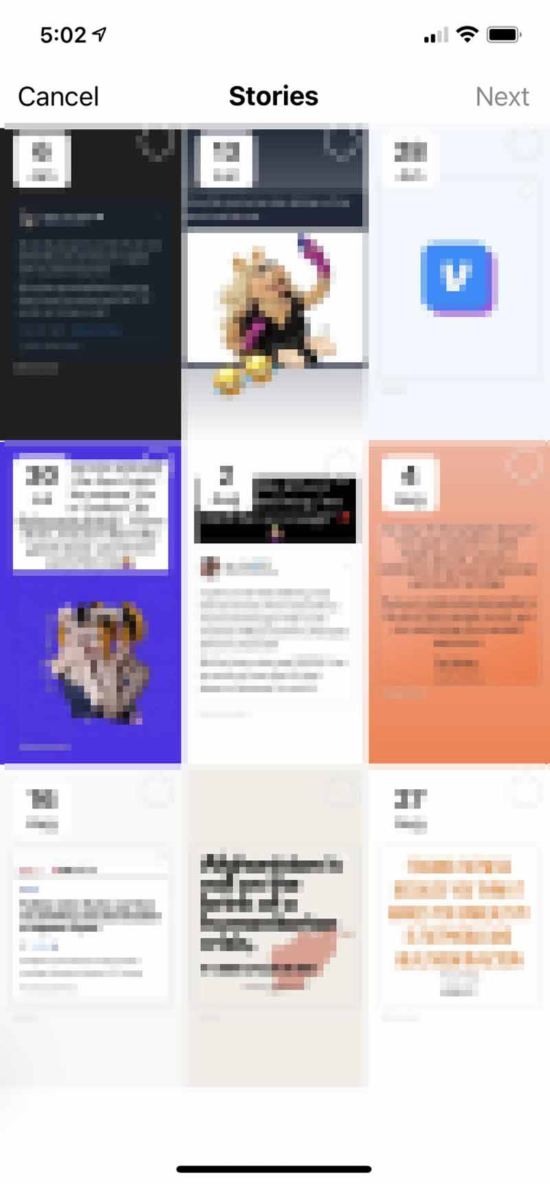 ذخیره استوری اینستا - استوری موردنظرتان را انتخاب کنید