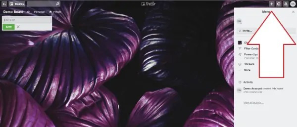 عکس اول ایجاد بورد ترلو