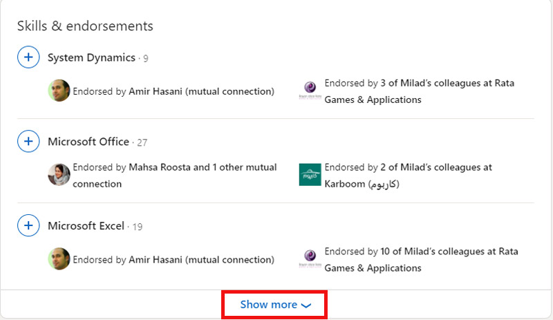 نحوهی دادن تأییدیه به مهارتهای دیگران در لینکدین- Endorse در لینکدین