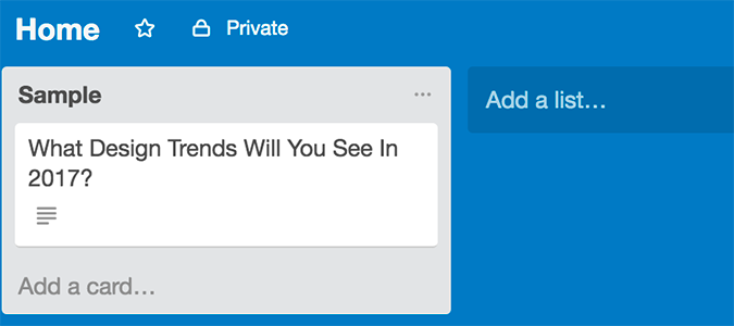ایجاد کارت با ایمیل در ترلو - گام ابتدایی