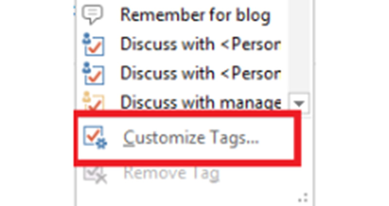 در وان نوت بهترین راه برای سازماندهی استفاده از برچسبها (Tags) است