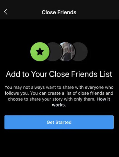 آموزش استفاده از ویژگی فهرست دوستان صمیمی در استوری اینستاگرام
