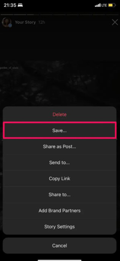 استوری اینستا - آموزش دانلود استوری خود در اینستا