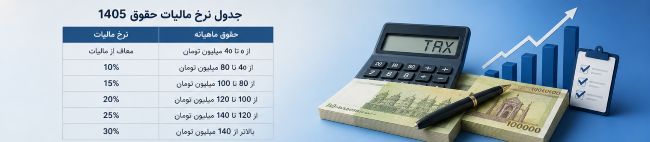 مالیات حقوق و دستمزد ۱۴۰۵: از معافیت تا محاسبه دقیق با مثال