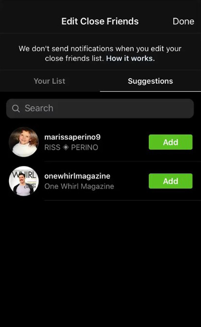 آموزش استفاده از ویژگی فهرست دوستان صمیمی در استوری اینستاگرام