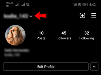 جابهجایی میان حسابهای کاربری در اینستاگرام