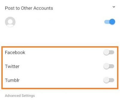 نحوه پست گذاشتن در اینستاگرام - انتشار پست در سایر شبکه‌های اجتماعی