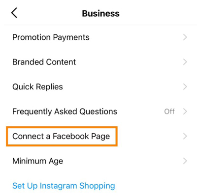 ساخت اکانت بیزینس اینستاگرام - اتصال به صفحهی تجاری فیسبوک از مراحل ساخت حساب تجاری در اینستاگرام