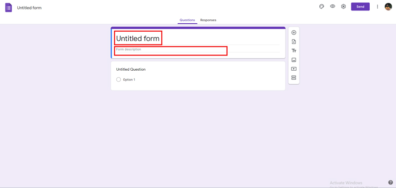 صفحه اصلی ایجاد فرم (با مثال تلنت یاب)- آموزش گوگل فرم