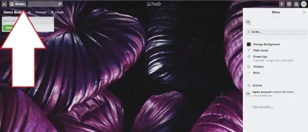 عکس دوم ایجاد بورد ترلو