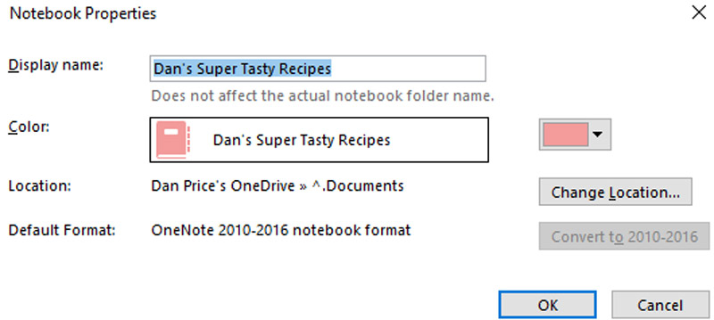 از مشکلات کار با وان نوت بهروز نشدن تیتر دفتریادداشتها در واندرایو است