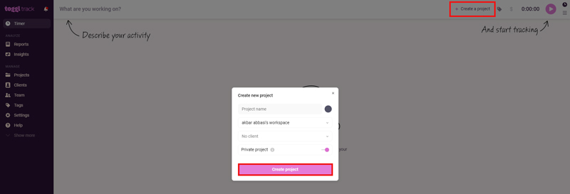 شکل ۳. روند پروژه، وضعیت و مشتری