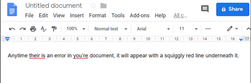 چگونه املای خود را در گوگل داکس بررسی کنیم؟- گوگل داکس