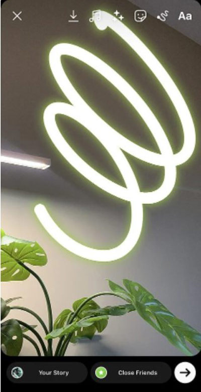 بازدید استوری اینستا - از قلم استفاده کنید