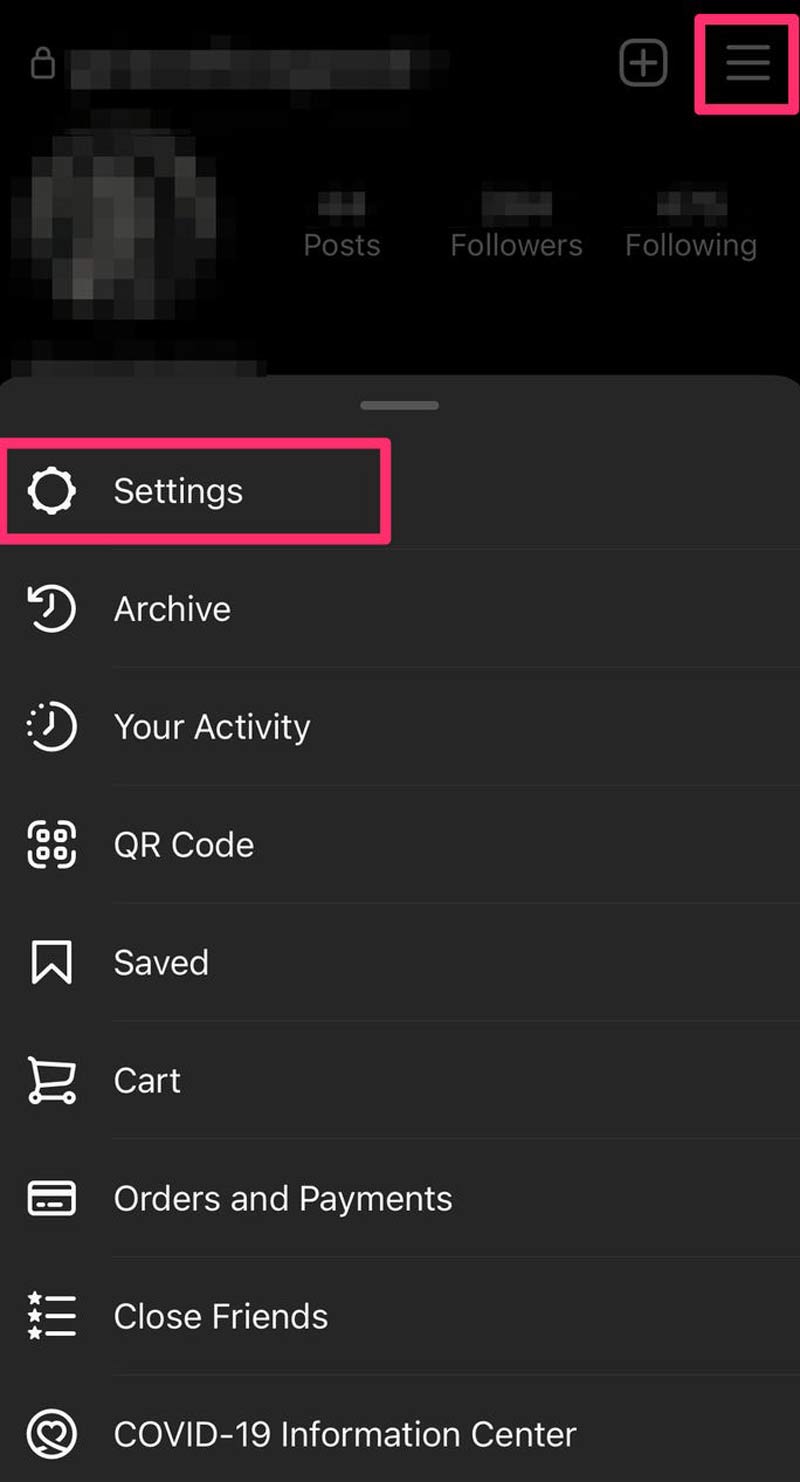 تغییر رمز اینستاگرام - نحوهی تغییر رمز عبور اینستاگرام در برنامهی موبایلی اینستاگرام