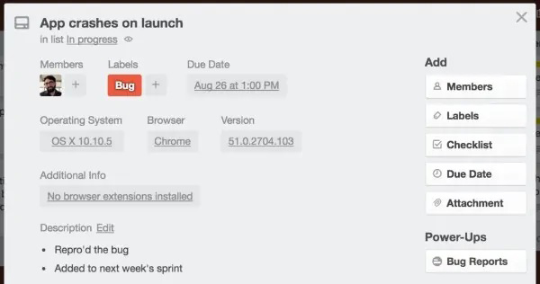 پاورآپ گزینههای سفارشی (Custom fields) ترلو