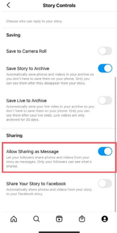 بازدید استوری اینستا - به بازدیدکنندگان اجازه دهید که استوری شما را به اشتراک بگذارند