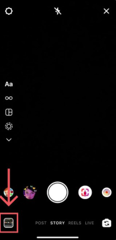 محتواهایی را از گالری گوشیتان به استوری اینستا اضافه کنید
