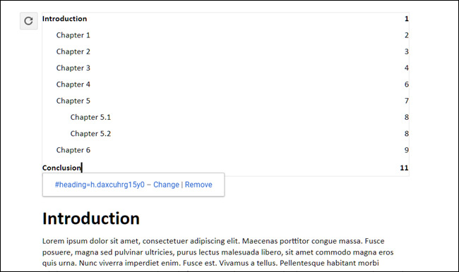 نحوهی افزودن فهرست مطالب- گوگل داکس