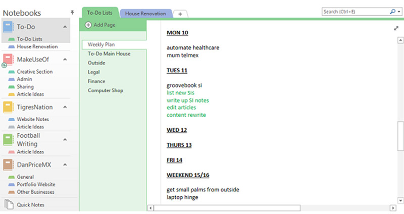 در وان نوت روش اصلی برای تنظیم محتوای شما از طریق دفتریادداشتها (Notebooks) انجام میشود.