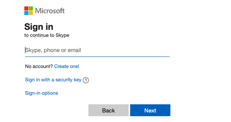 مرحله‌ی ۳: یک حساب کابری در Skype ایجاد کنید