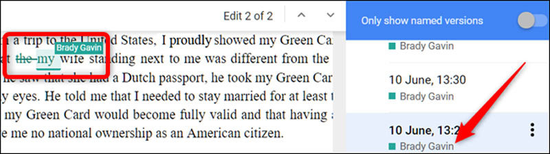 چگونه میتوان تمام تغییرات اخیر را در یک سند مشاهده کرد؟- گوگل داکس