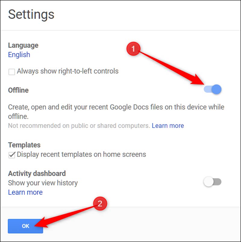 نحوهی استفاده از گوگل داکس به صورت آفلاین- گوگل داکس